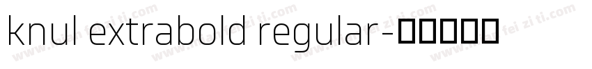 knul extrabold regular字体转换